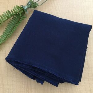 LP Vintage 80s Dark Blue Woven Non-Stretch Fabric | 1.67 yards
